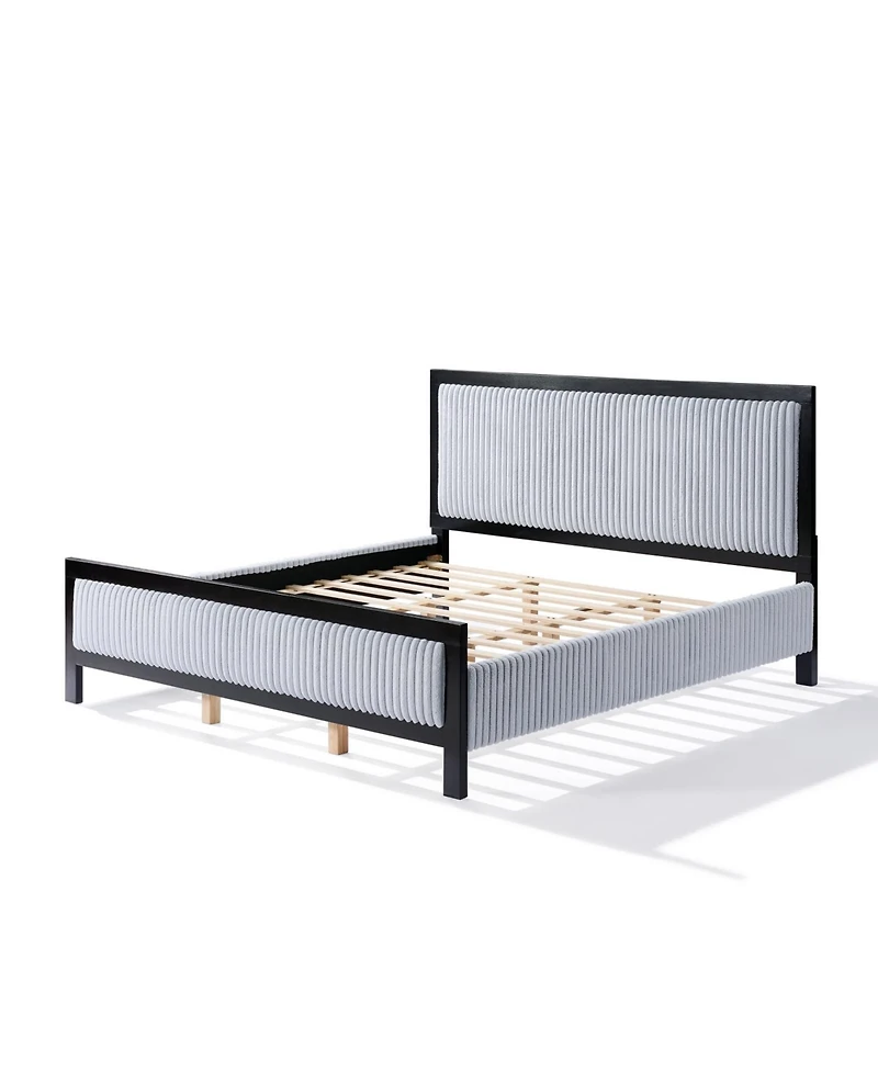 Streamdale Furniture King Size Upholstered Bed with Fluffy Soft Headboard Frame