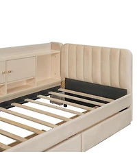 Streamdale Furniture Upholstered Daybed with Drawers & Storage