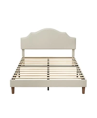 Streamdale Furniture Queen Upholstered Platform Bed with Adjustable Headboard