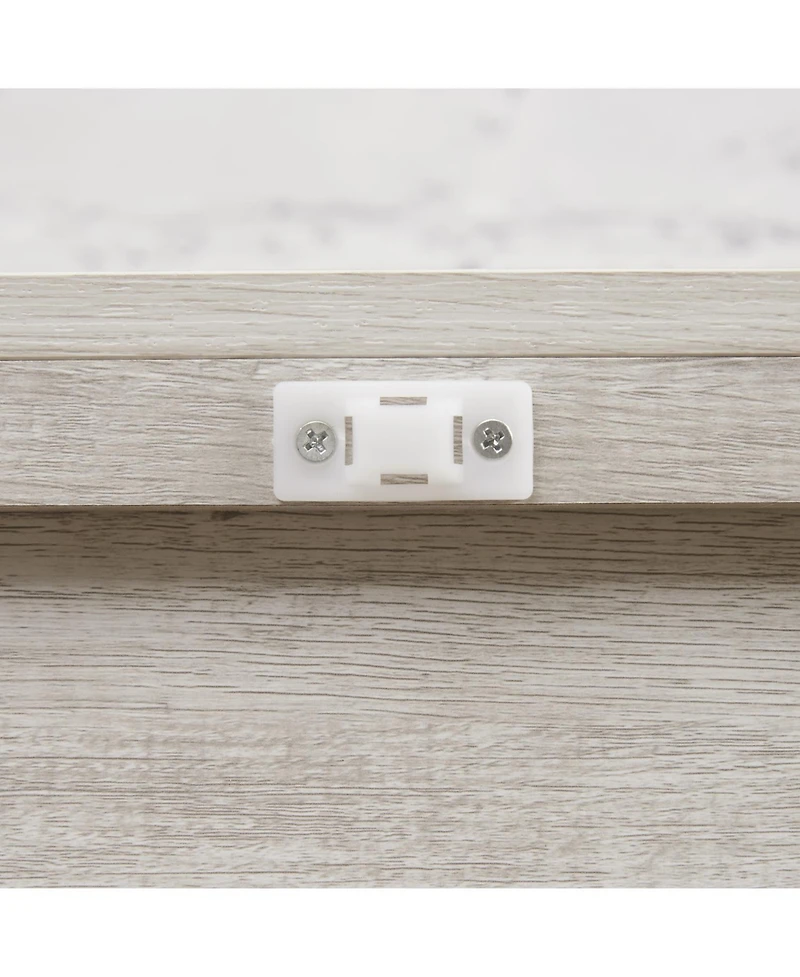 Streamdale Furniture White 4-Tier Glass Display Cabinet