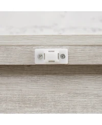 Streamdale Furniture White 4-Tier Glass Display Cabinet