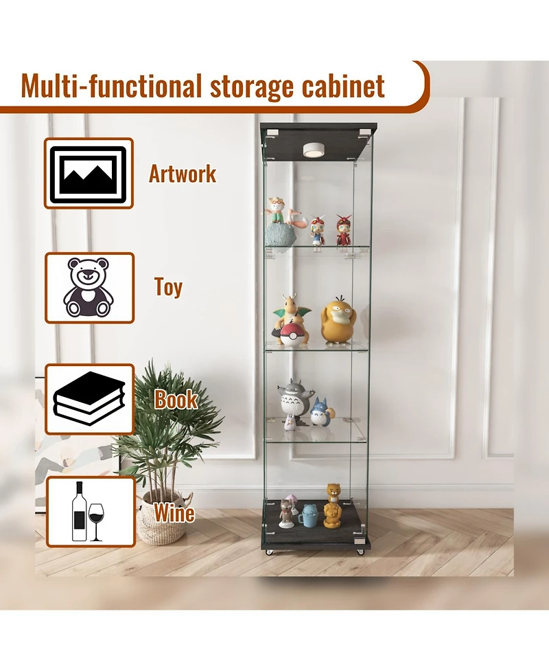 Streamdale Furniture Led Glass Display Cabinet