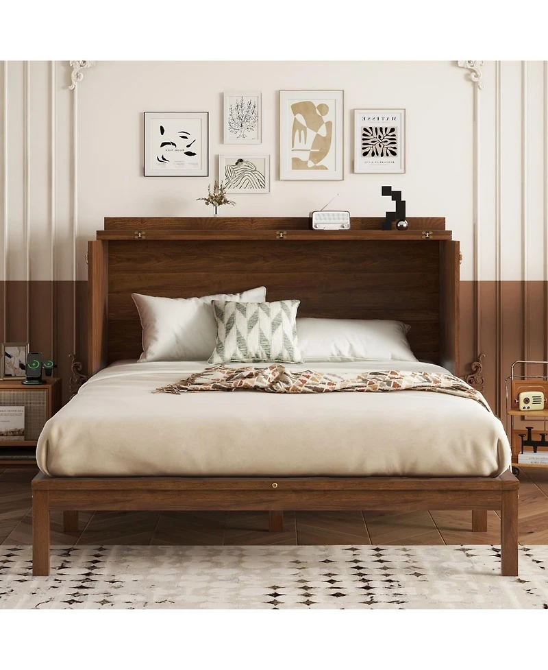 Streamdale Furniture Queen Murphy Bed - Walnut