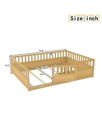 Streamdale Furniture Streamdale Floor Bed with High Security Barrier & Door