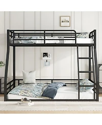 Streamdale Furniture Metal Twin Xl/Queen Bunk Bed Frame - Heavy Duty