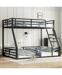 Streamdale Furniture Metal Twin Xl/Queen Bunk Bed Frame - Heavy Duty