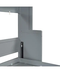 Streamdale Furniture Murphy Bed with Hydraulic Lift & Desk - Gray