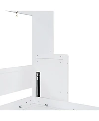 Streamdale Furniture Queen Murphy Bed with Hydraulic Lift & Desk