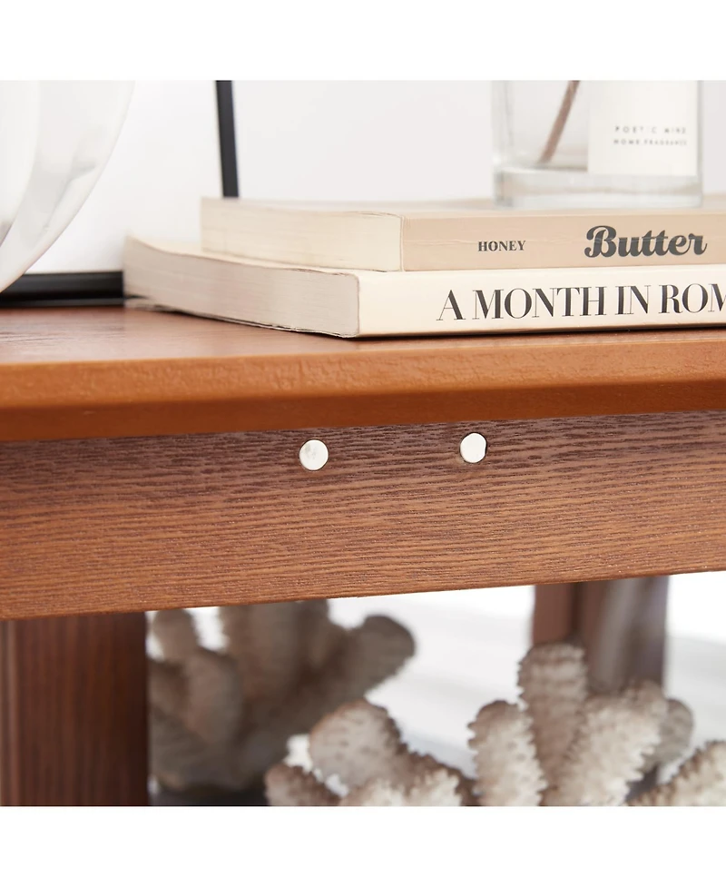 Streamdale Furniture Elegant 2-Door Curio Cabinet - Lighted Display, Oak Finish