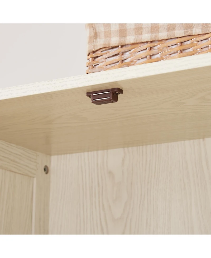 Streamdale Furniture 72.4" Tall Storage Cabinet with 8 Doors & 4 Shelves, White