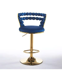 Streamdale Furniture Streamdale Modern Blue Bar Chairs (Set of 2)