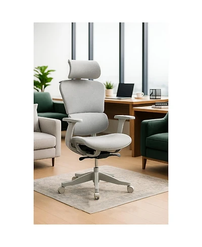 Streamdale Furniture Ergonomic Mesh Office Chair- 4D Armrests, 360 Swivel, Silent Wheels