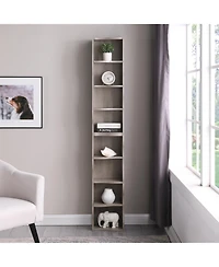 Streamdale Wavy 8-Layer Adjustable Bookshelf - Narrow & Multifunctional