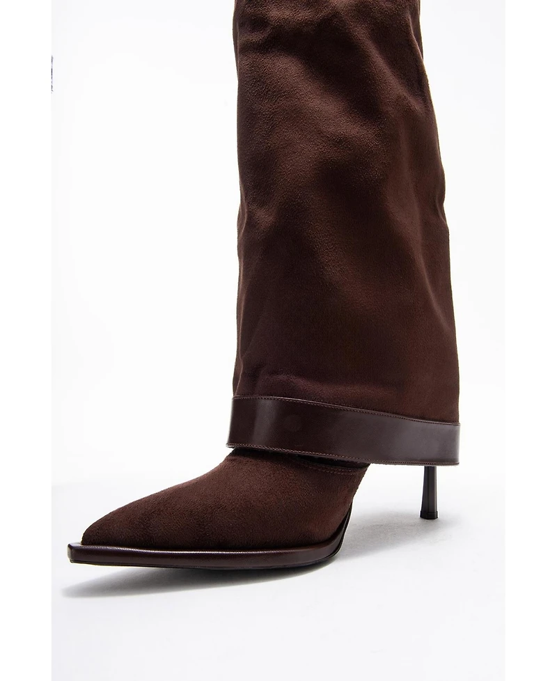 Prologue Shoes Women's Elva Buckle Strap Knee High Boot