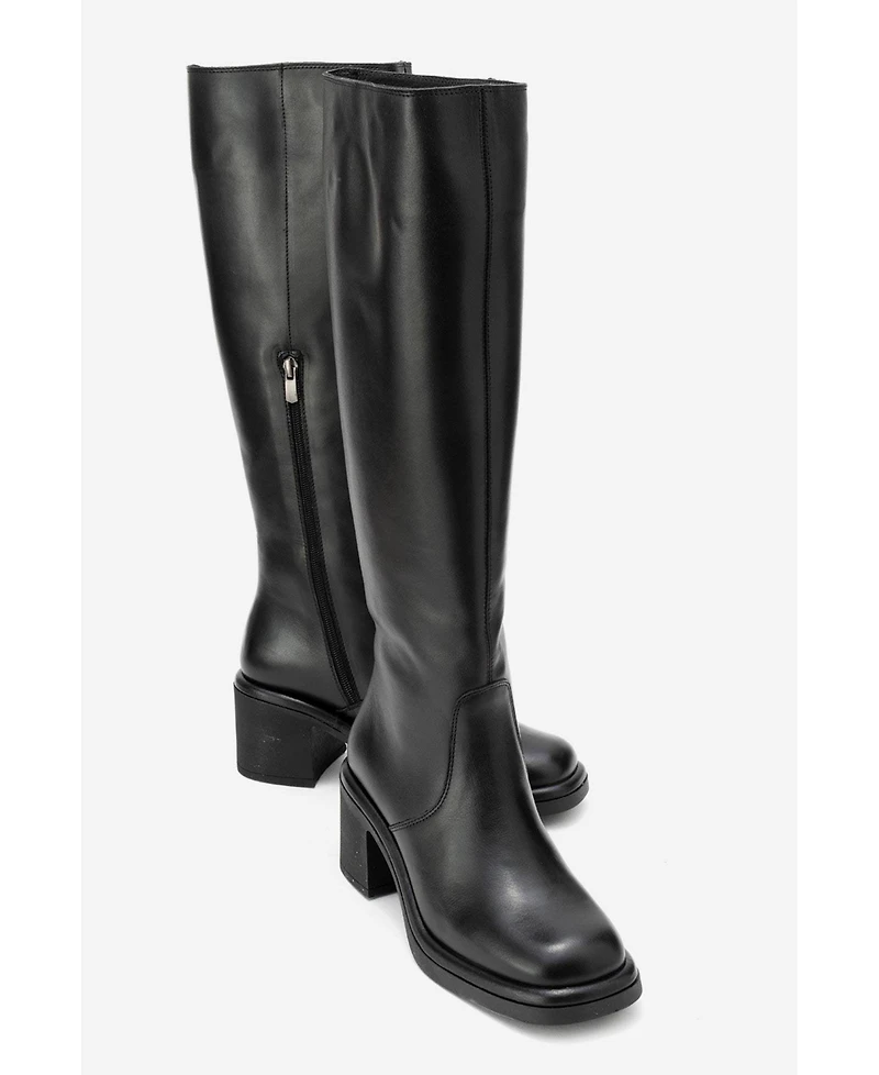 Forever & Always Shoes Women Fros Leather Knee High Boot