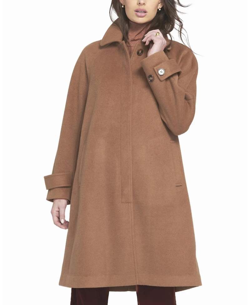 Elle Collection Women's Melton Coat Teddy