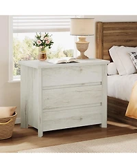 Tribesigns Large Farmhouse Night Stand with Storage for Bedroom