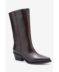 Forever & Always Women's Shoes Juana Leather Pointed Toe Boot (Women)