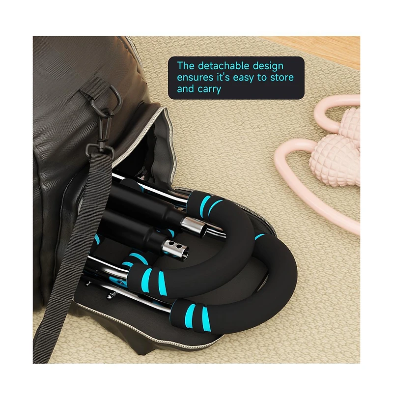 Artudatech Spring Barbell for Home Use, 88lb Adjustable Resistance Arm, Chest & Back Trainer with Steel Spring and Comfort Foam Grips