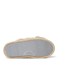 Dearfoams Women's Jessica Furry Crossband Slide Slipper