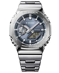 G-Shock Men's Japanese Quartz Silver-Tone Stainless Steel Watch, 44.4mm