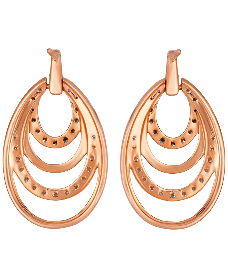 Le Vian Chocolate Diamond (0.36 ct. t.w.) & Vanilla Diamond (0.40 ct. t.w.) Drop Earrings in 14k Strawberry Gold