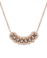 Le Vian Chocolate Diamond (0.60 ct. t.w.) & Nude Diamond (0.19 ct. t.w.) Adjustable Necklace in 14k Strawberry Gold