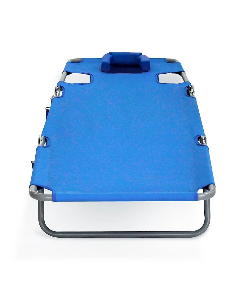 Ostrich Chaise Lounge, Facedown Beach Camping Pool Tanning Chair, Ocean Blue