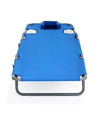 Ostrich Chaise Lounge, Facedown Beach Camping Pool Tanning Chair, Ocean Blue