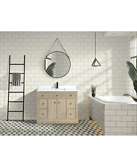 Ari Bath, Redondo 42", Freestanding, Ash Oak Finish