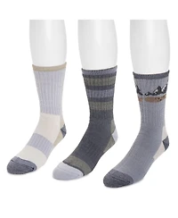 Muk Luks Men's Crew Hike Heat Retainer Socks (3 Pack)