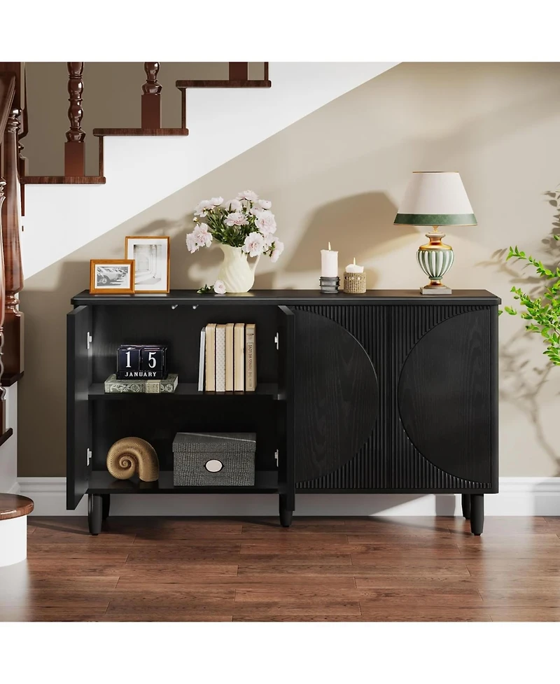 Tribesigns Modern Storage Cabinet, Sideboard Buffet Table with Doors