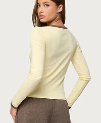 Edikted Women's Zander Contrast Long Sleeve T Shirt