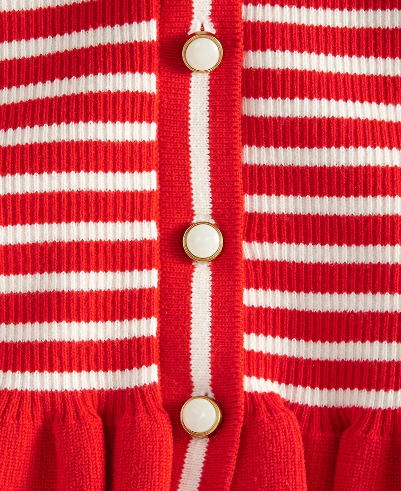 On 34th Women's Short-Sleeve Ruffle-Trim Collared Sweater, Macy's Exclusive