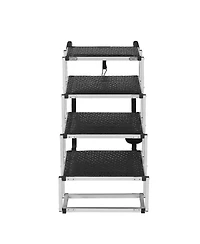 Cozito Wide 4-Step Aluminum Folding Dog Stairs for SUVs, Holds up to 150 lbs