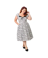 Unique Vintage Plus 1950s Sweetheart Swing Dress