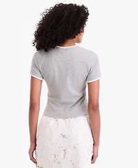 On 34th Women's Tipped Meet & Greet T-Shirt, Macy's Exclusive