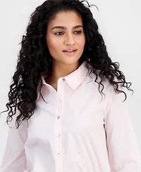 14th Place Juniors' Striped Rhinestone Shirtdress