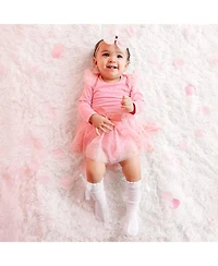 Sweet Wink Baby Girls Flocked Heart Valentine's Day Tulle Bow Baby Headband