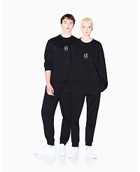 A X Armani Exchange Men's Icon Logo Fleece Crewneck Sweatshirt