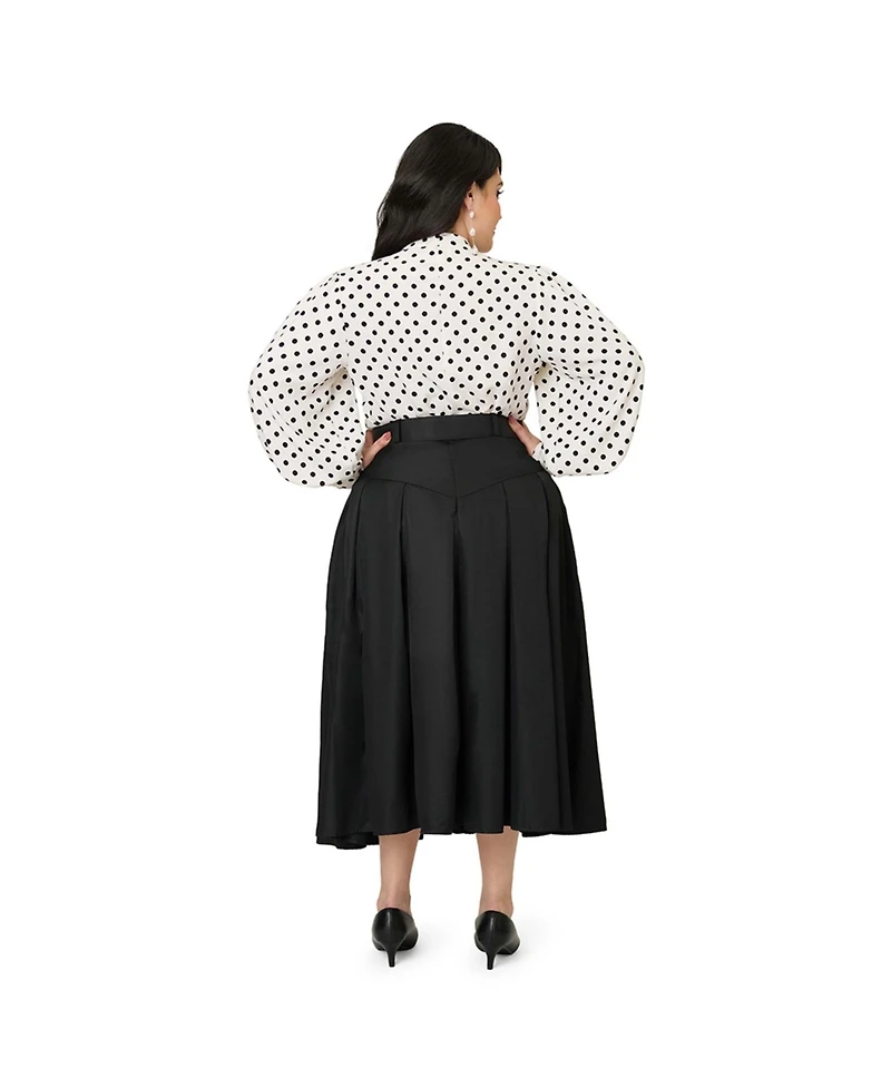 Unique Vintage Plus Pleated Mini Skirt