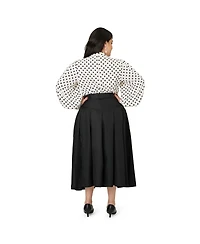 Unique Vintage Plus Pleated Mini Skirt