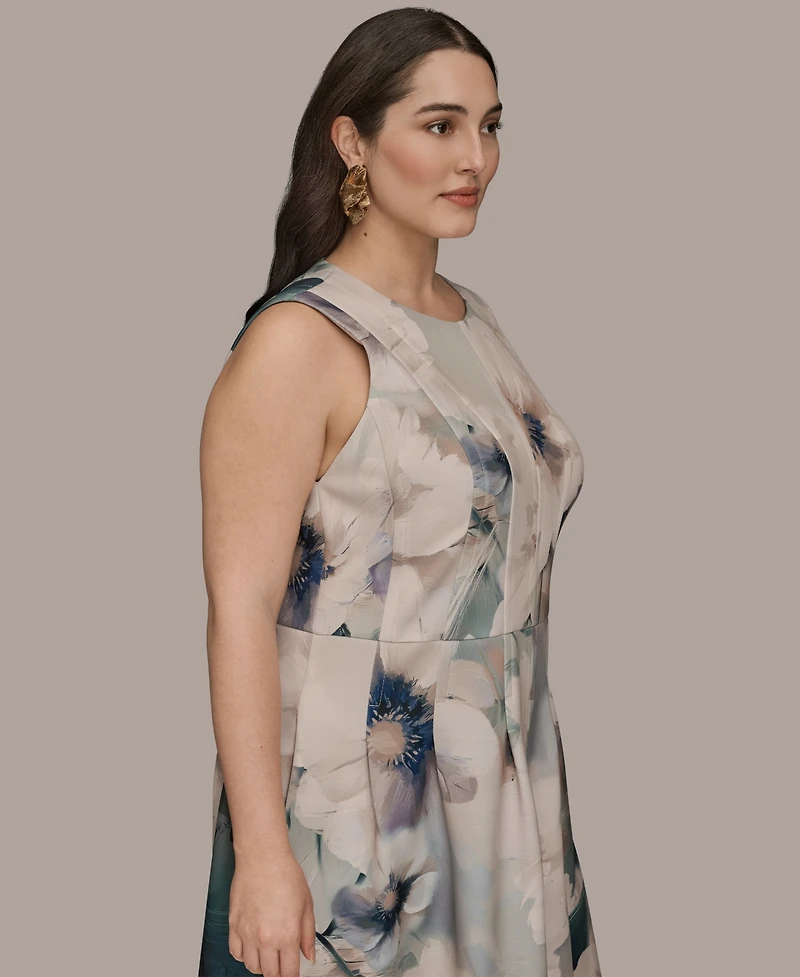 Donna Karan New York Plus Sleeveless Midi Dress