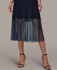 Donna Karan New York Women's Mock Neck Midi Dress