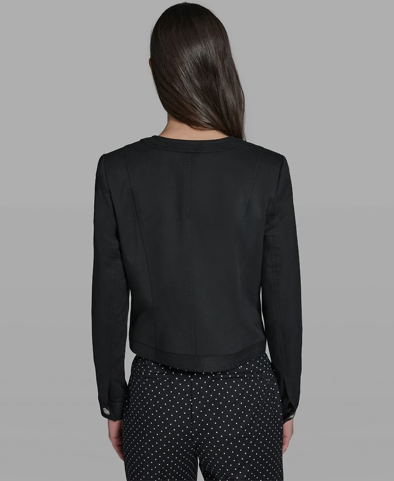Karl Lagerfeld Paris Petite Bow Pocket Jacket
