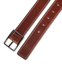 Tommy Hilfiger Men's Casual Center Bar Buckle Leather Belt