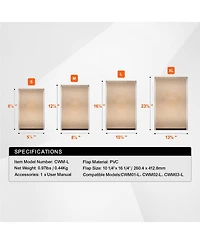 Cozito Weatherproof Pvc Replacement Pet Door Flap, Large