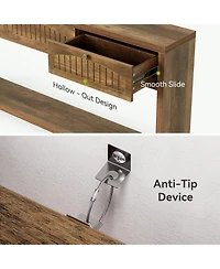 Tribesigns 70.8-Inch Long Console Table with 3 Drawers, Farmhouse Narrow Entryway Table & Sofa Table