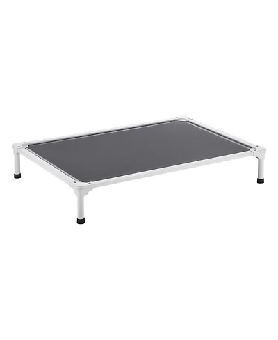 Cozito Aluminum Portable Elevated Pet Cot, Large, Gray