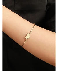 Devata 14K Gold Sweet Heart Bangle Bracelet